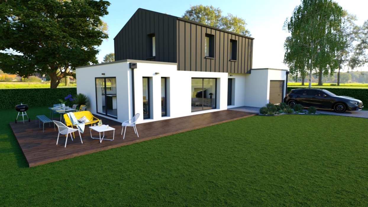 Terrain et Maison à construire à Port-en-Bessin-Huppain