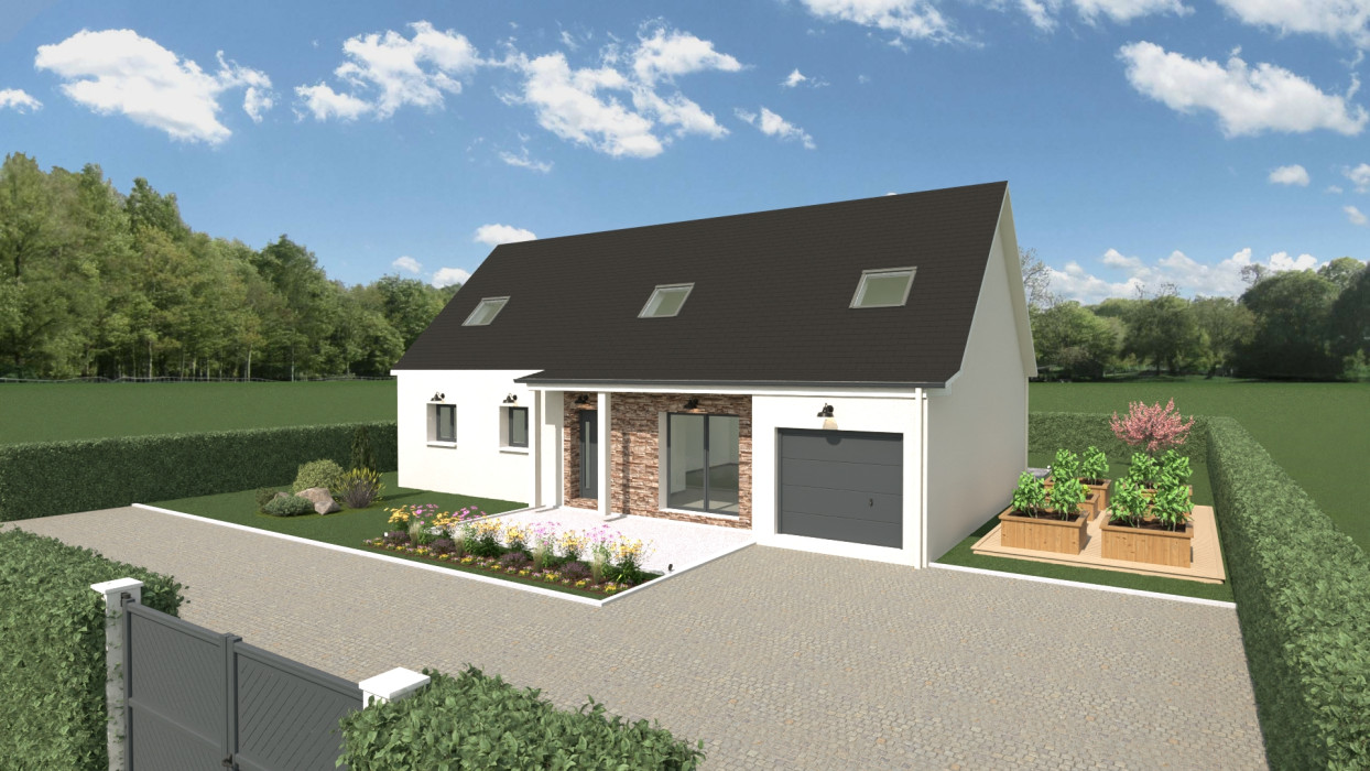 Maison 120 m² sur terrain à Sacquenville de 825 m²