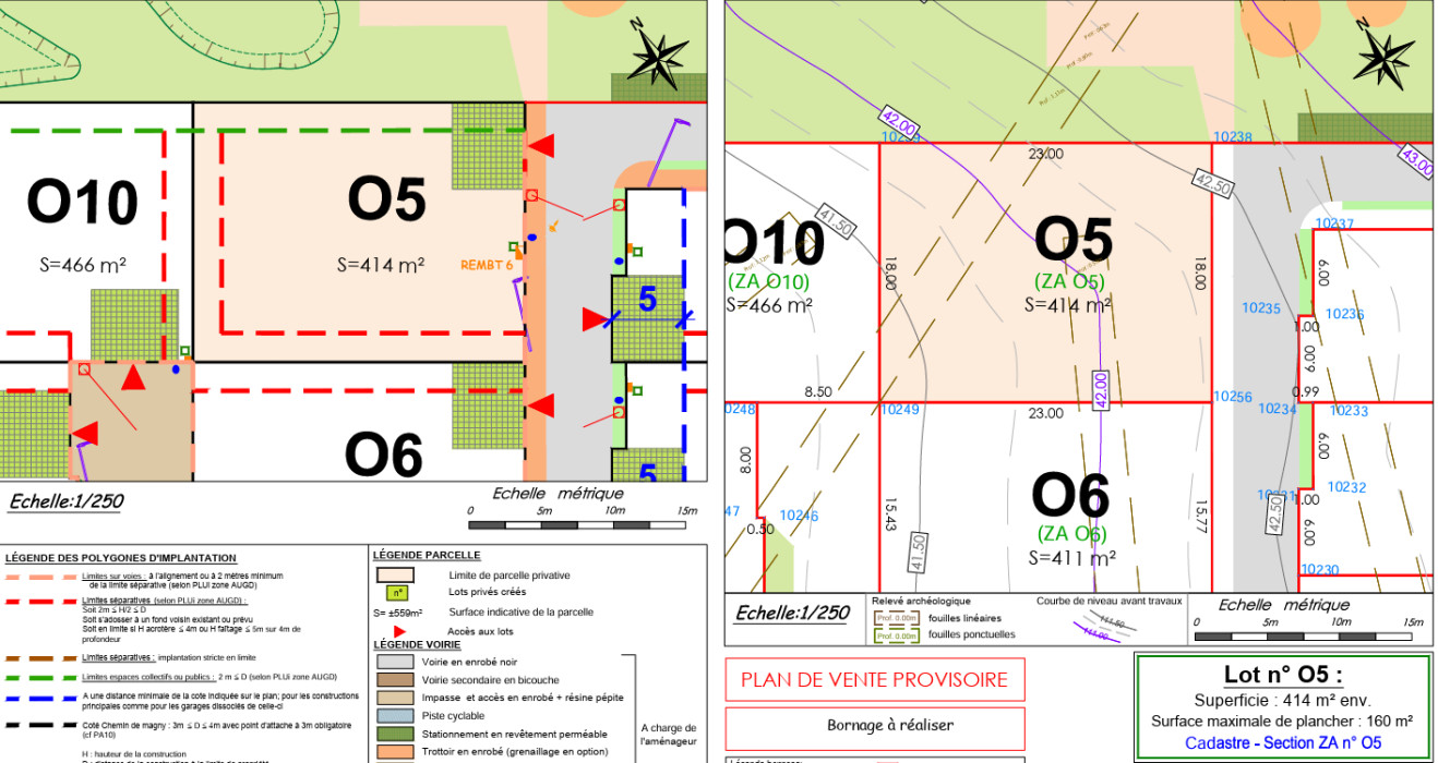 Terrain constructible 420m² à Saint-Vigord